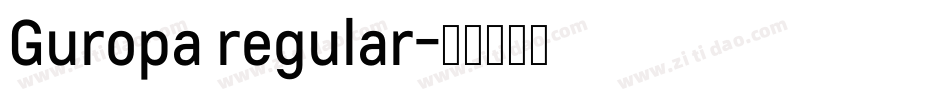 Guropa regular字体转换